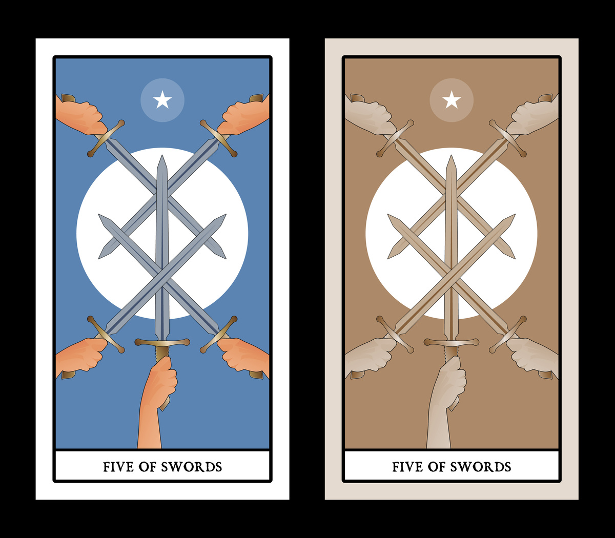 Сколько я скрестил мечей. Скрещенные мечи Таро. Five of Swords.