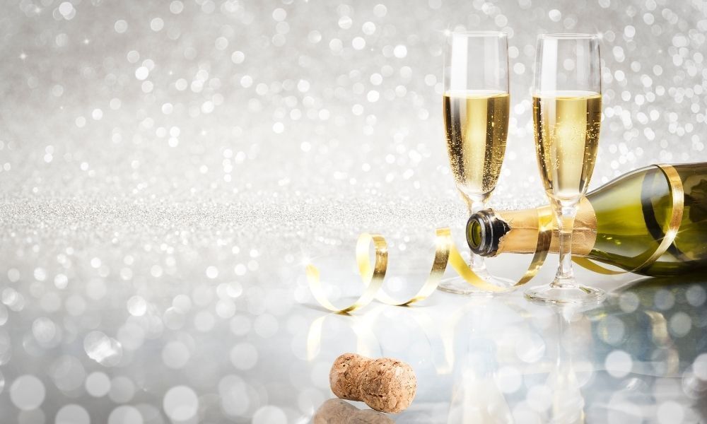 taças de champanhe ano novo
