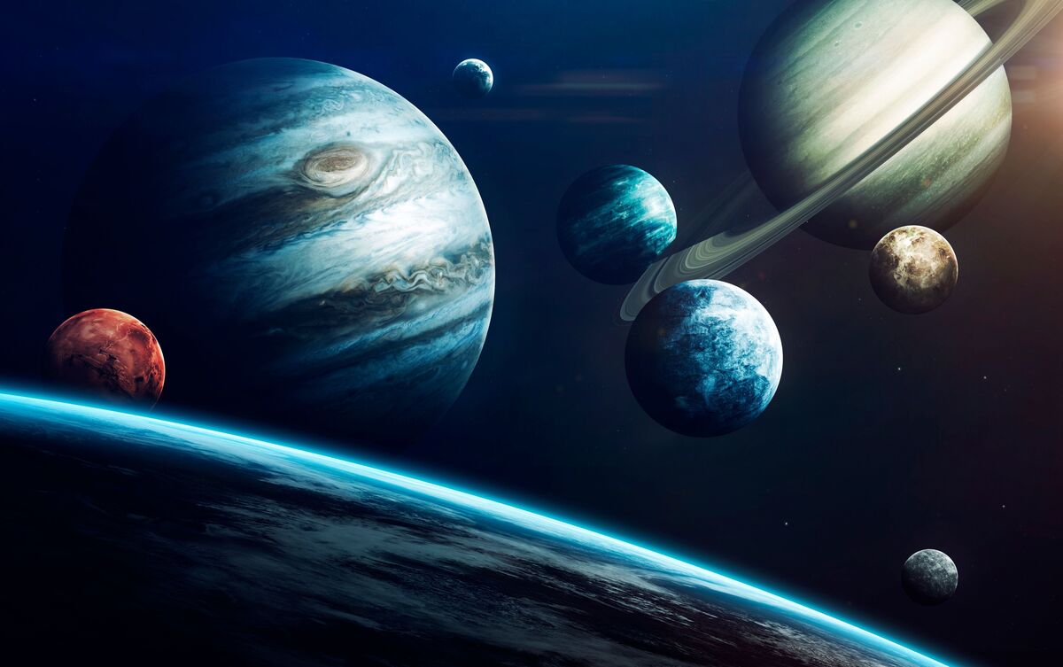 Planetas no espaço.