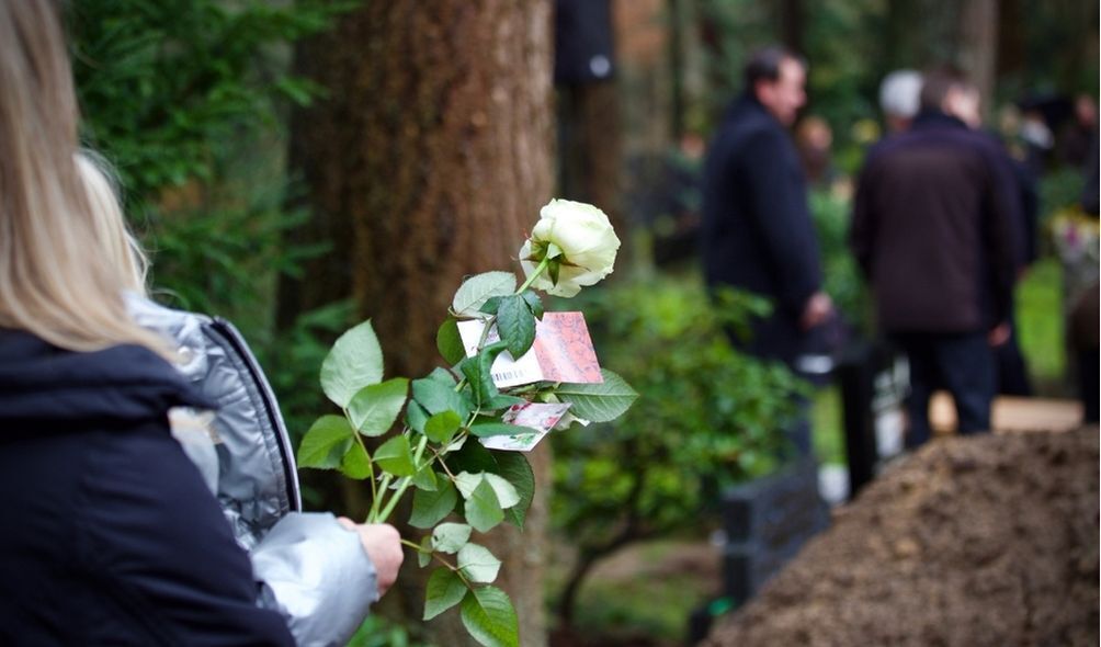 Imagem de uma rosa em funeral