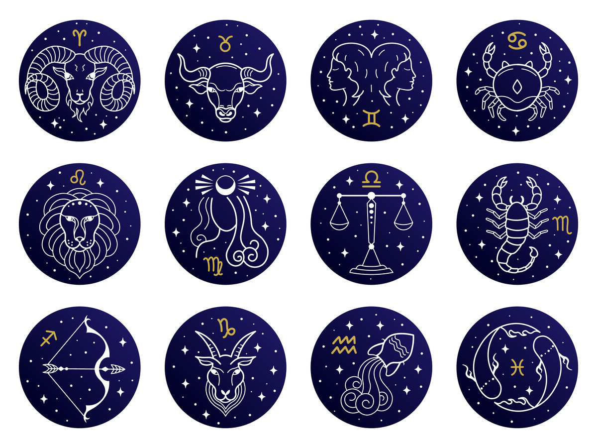 Símbolo de todos os signos do Zodíaco 