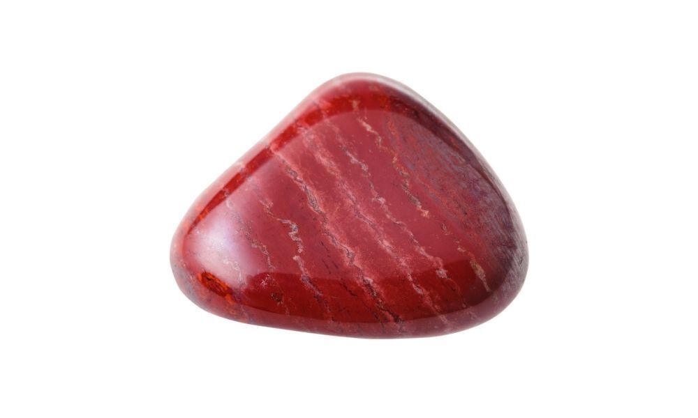 Pedra jaspe vermelha.