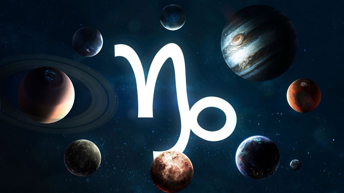Planetas com o símbolo de Capricórnio.
