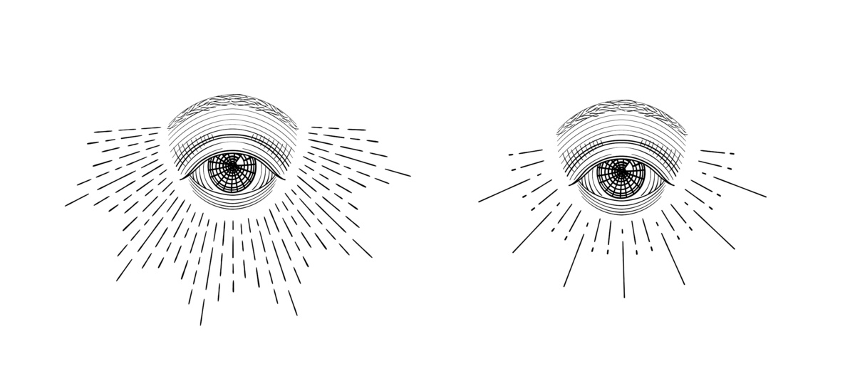 Desenho de dois olhos
