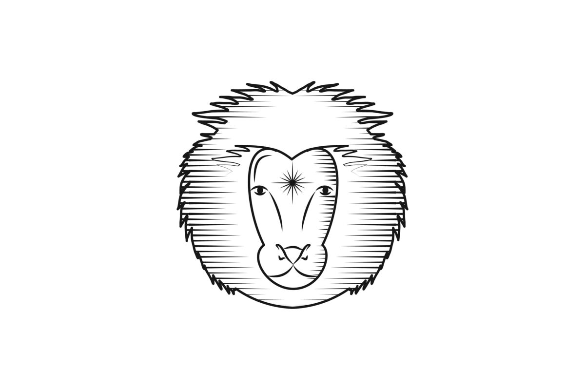 Ilustração de leão.