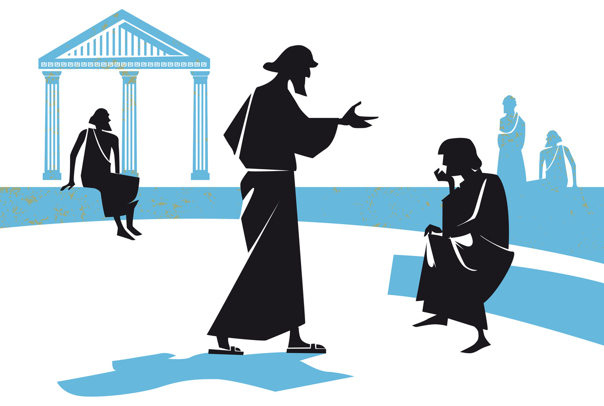 Ilustração de filósofos gregos