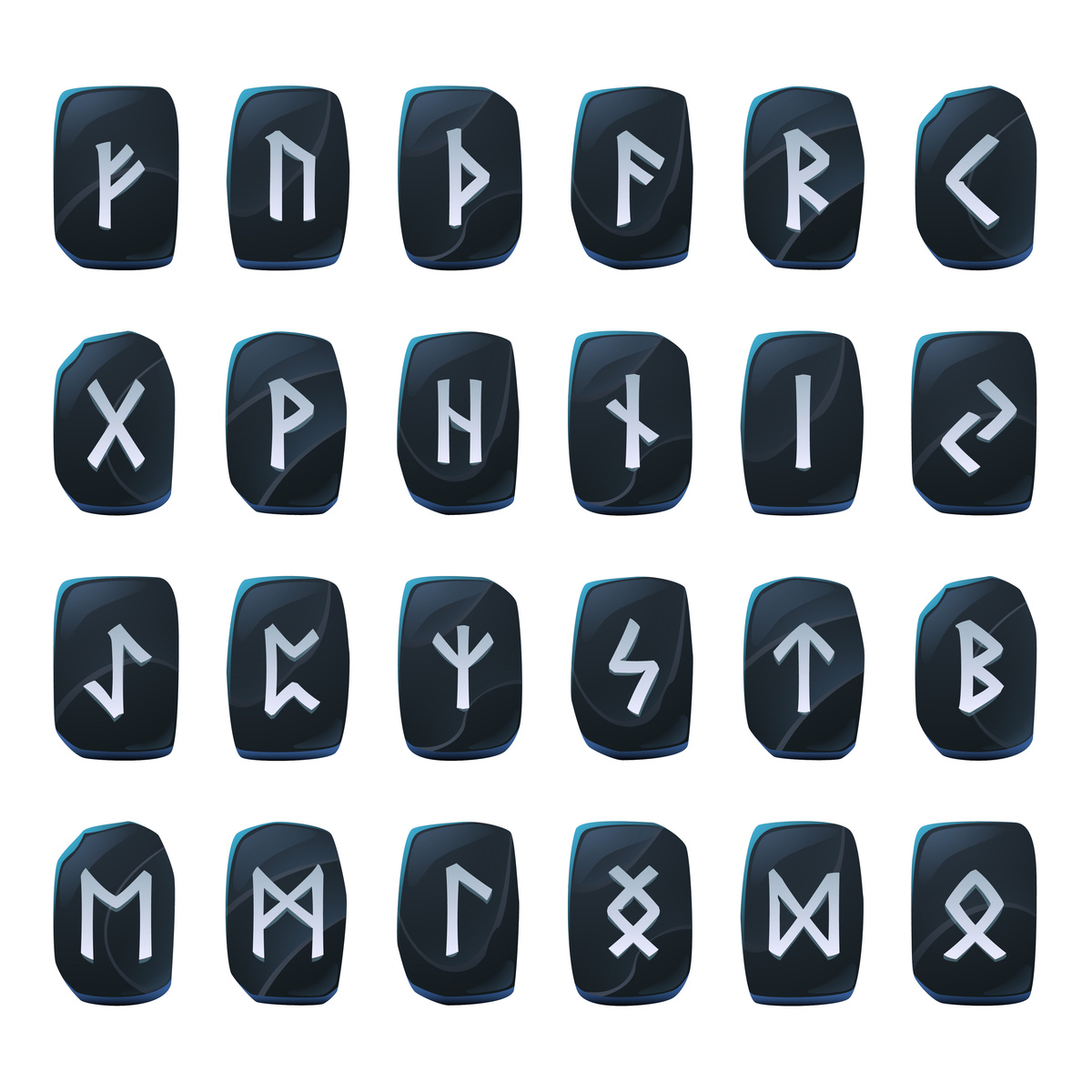 Vários estilos de runas