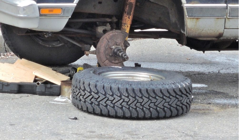 Imagem de pneu furado