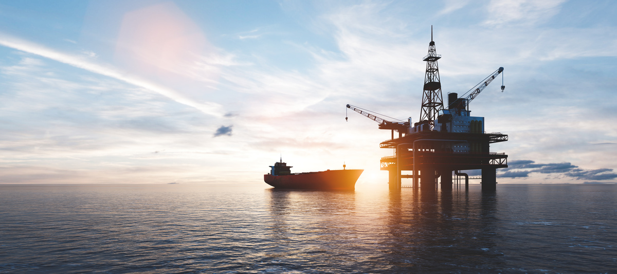 Plataforma de petróleo no mar