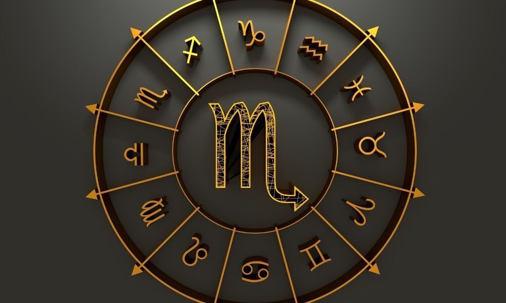 Símbolo do signo de Escorpião no mapa astral.