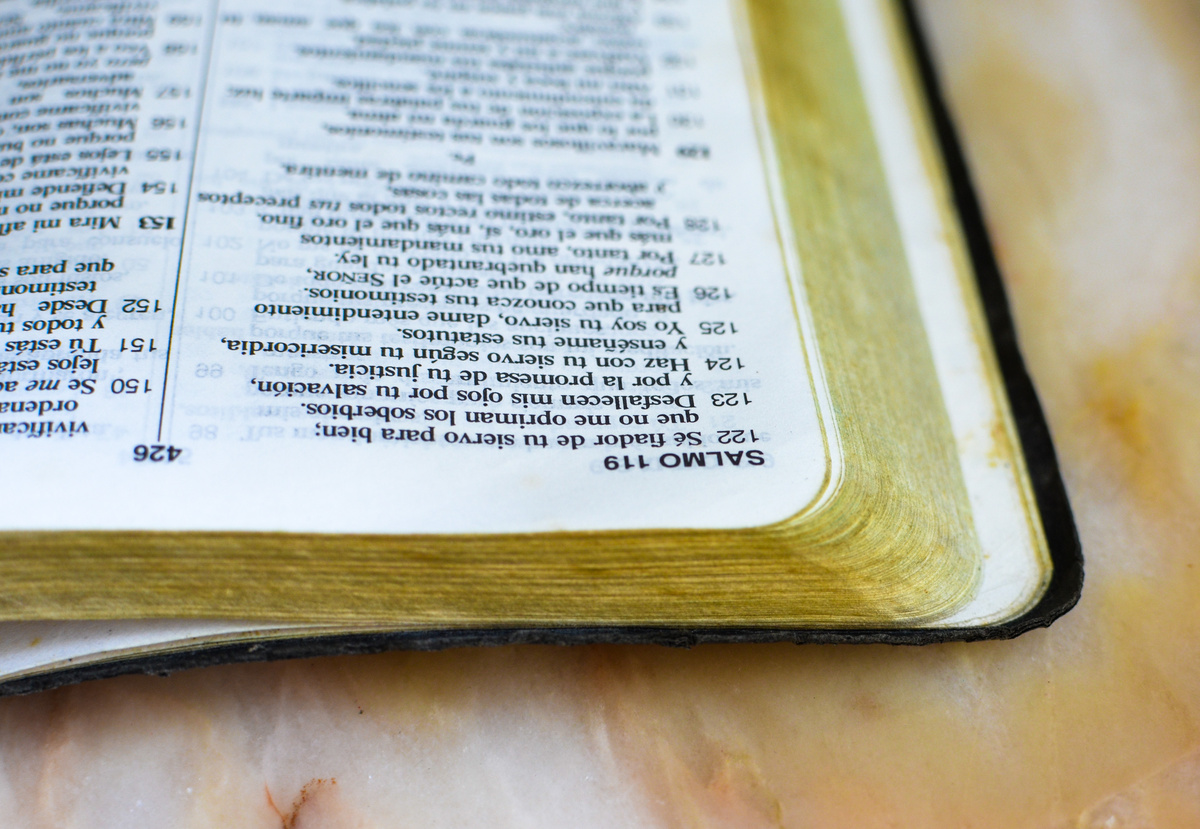 Bíblia aberta do Salmo 119