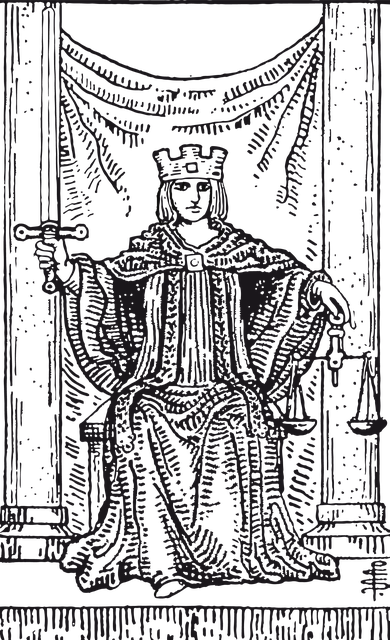 O Hierofante sentado sobre o trono representado pelo Tarot