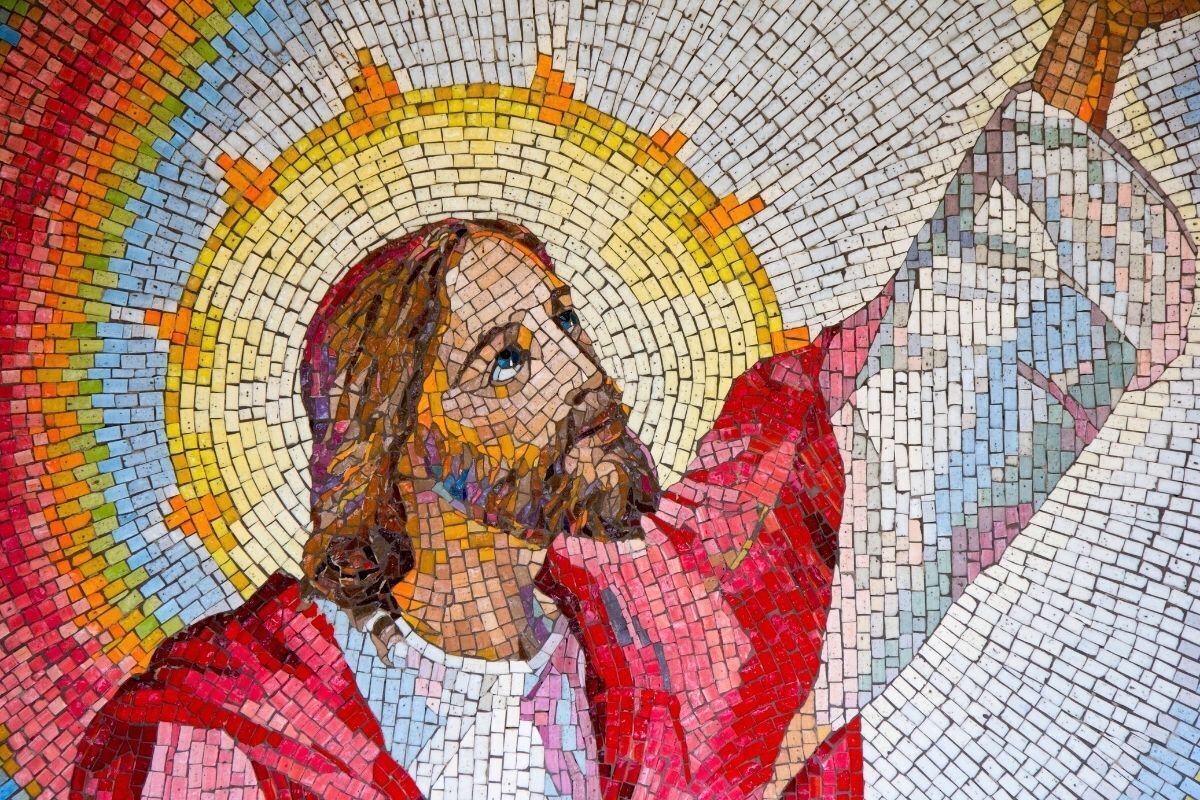 Imagem de Jesus Cristo em mosaico