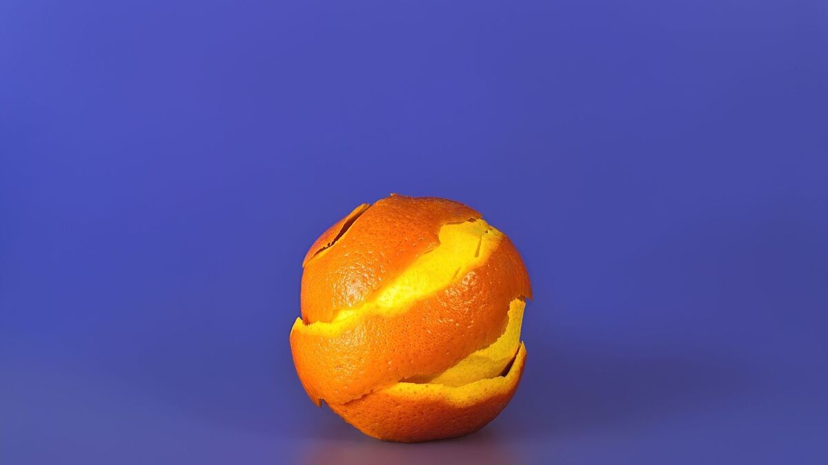 Casca de laranja.