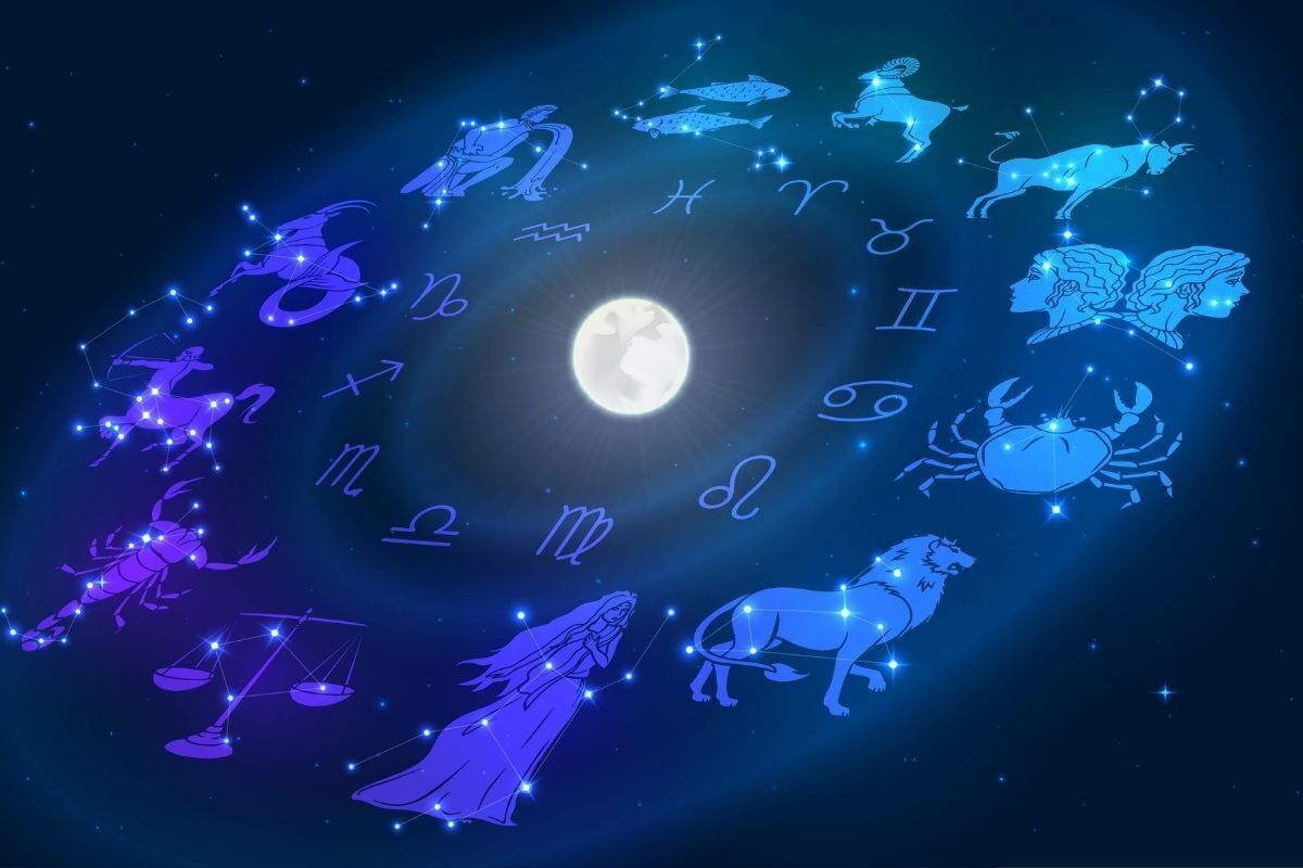 Todos os signos do zodíaco - ilustração