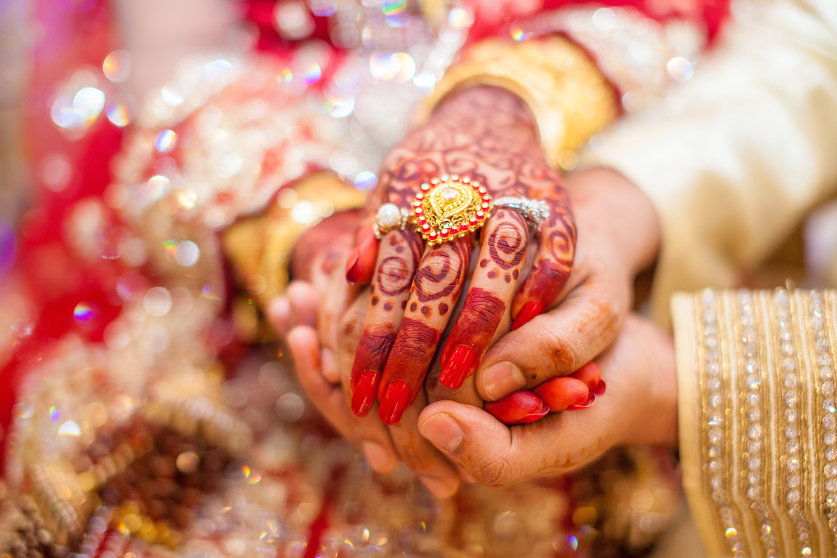 Maõs pintadas em casamento hindu