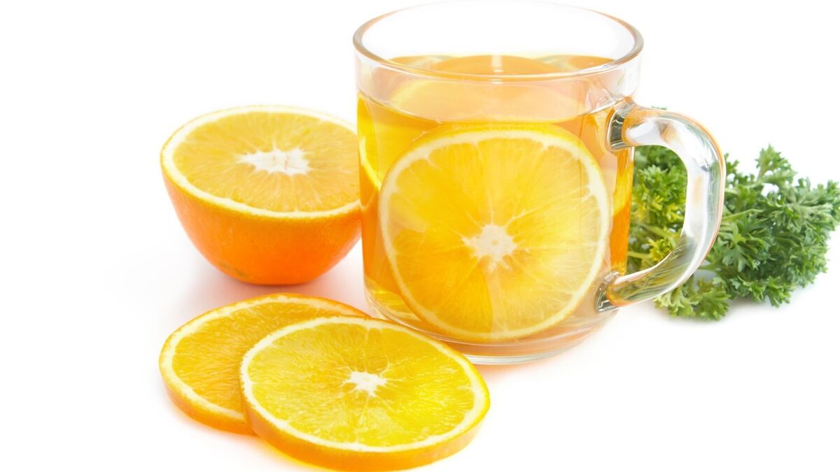 Chá de laranja.