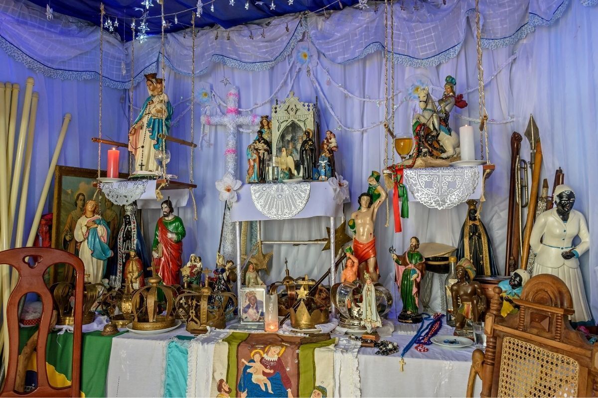 Sincretismo religioso - altar no candomblé