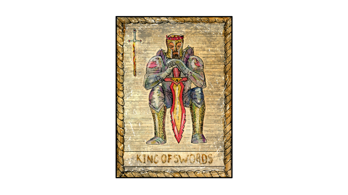 Carta Rei de espadas do Tarot