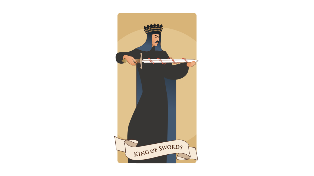 Carta Rei de espadas do Tarot