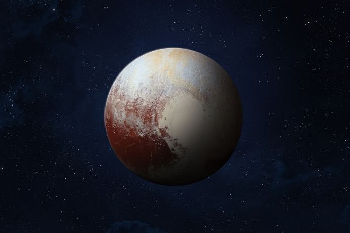 Ilustração do planeta Plutão