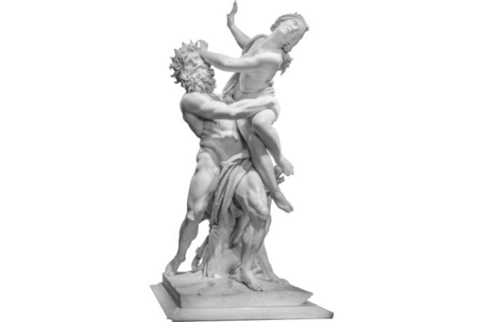 Escultura do rapto de Proserpina por Plutão