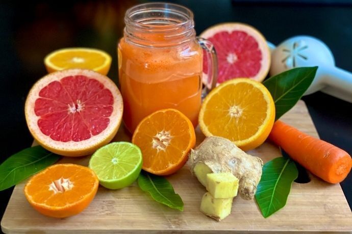 Frutas cítricas ricas em vitamina C