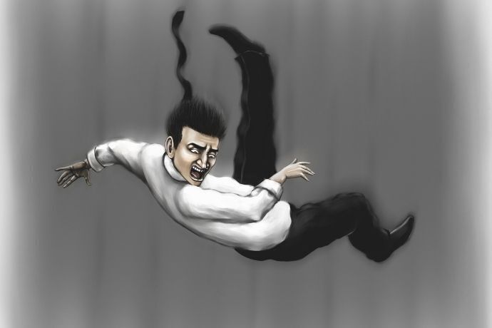 Ilustração de homem caindo