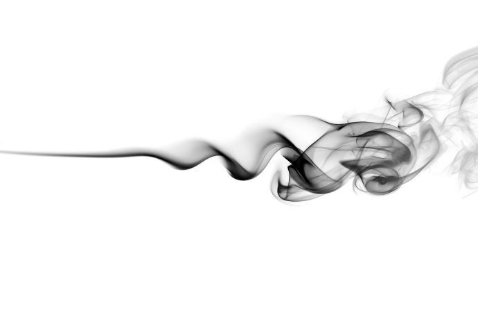 Ilustração de fumaça preta em fundo branco