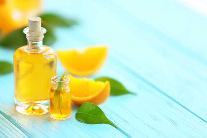 óleo essencial e laranja