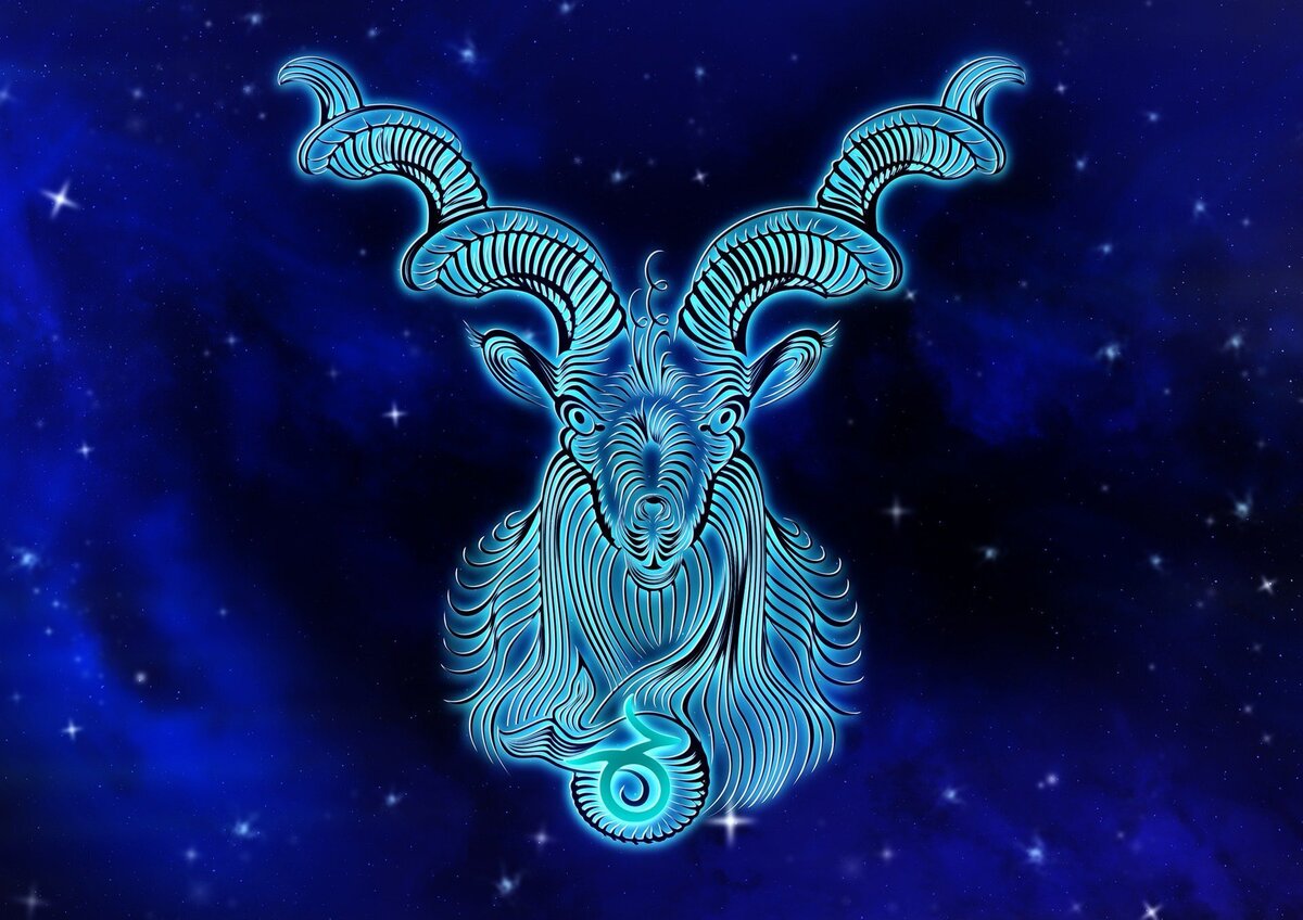 Ilustração do símbolo do signo de Capricórnio, a cabra.