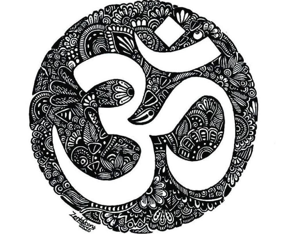 Símbolo de Om no meio de mandala