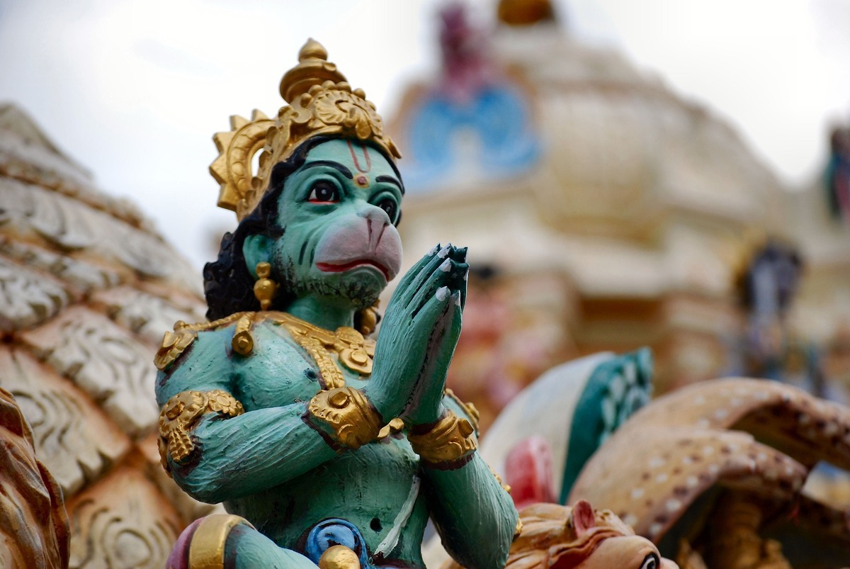 Estátua do deus Hanuman.