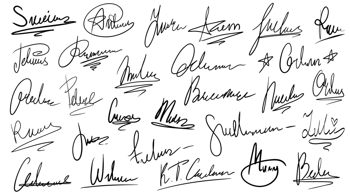 Assinaturas com nomes artísticos diferentes