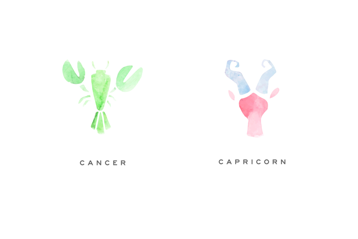 Símbolos de Câncer e Capricórnio