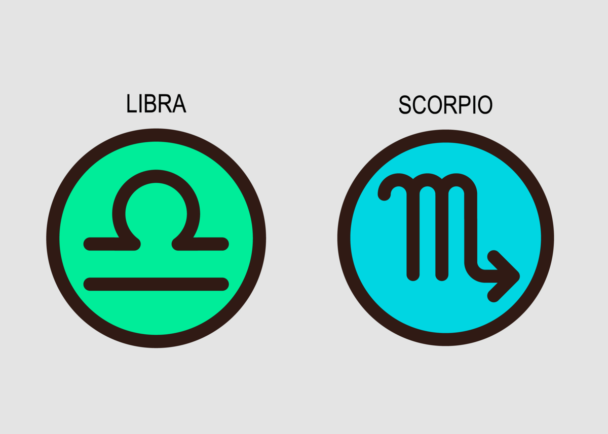 Símbolos de Libra e Escorpião