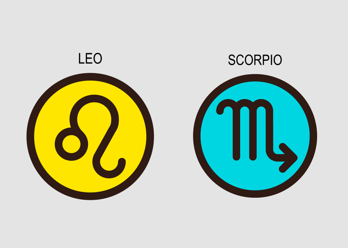 Símbolos de Leão e Escorpião