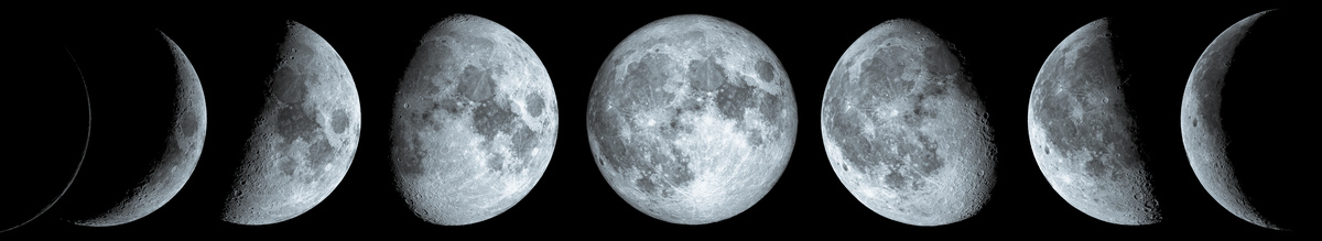 Lua em diferentes fases