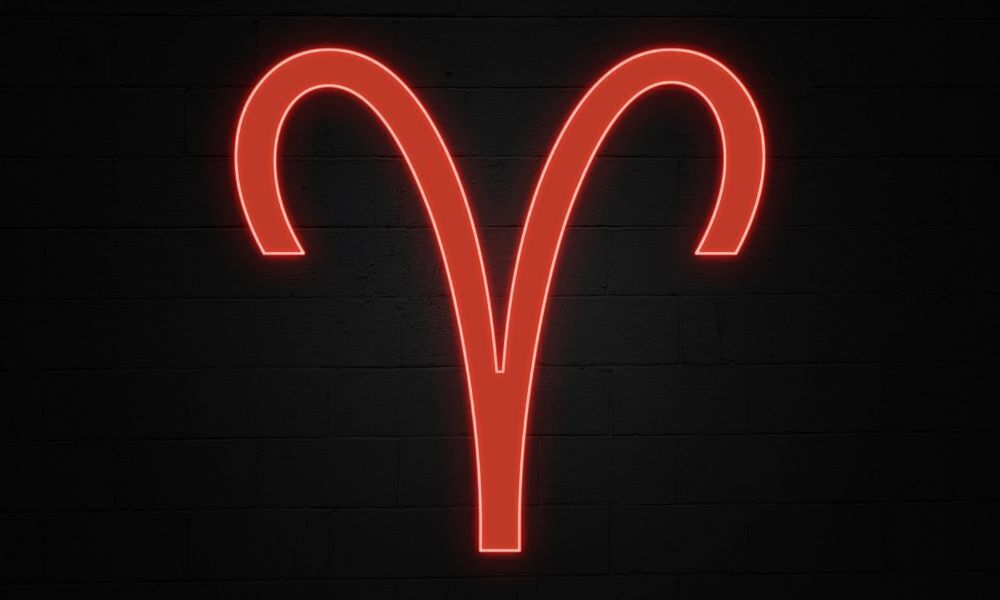 Imagem com símbolo do signo de áries na astrologia