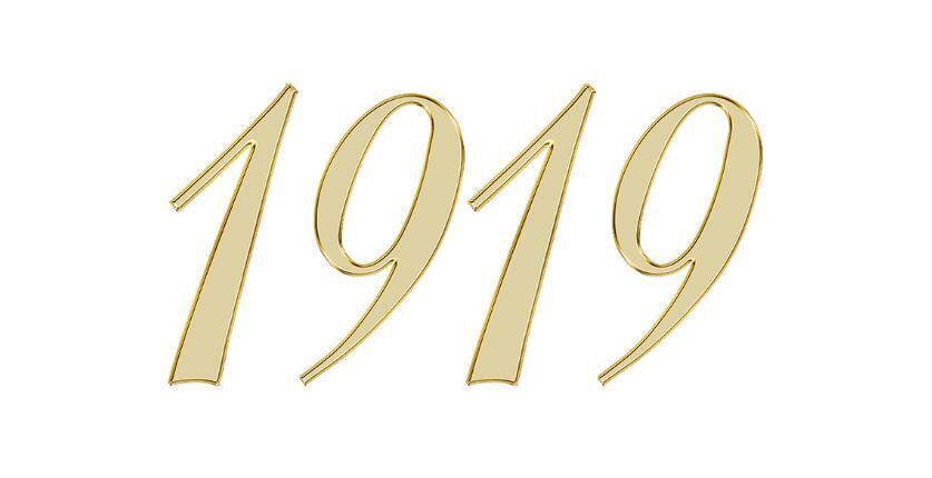 Número 1919 dourado