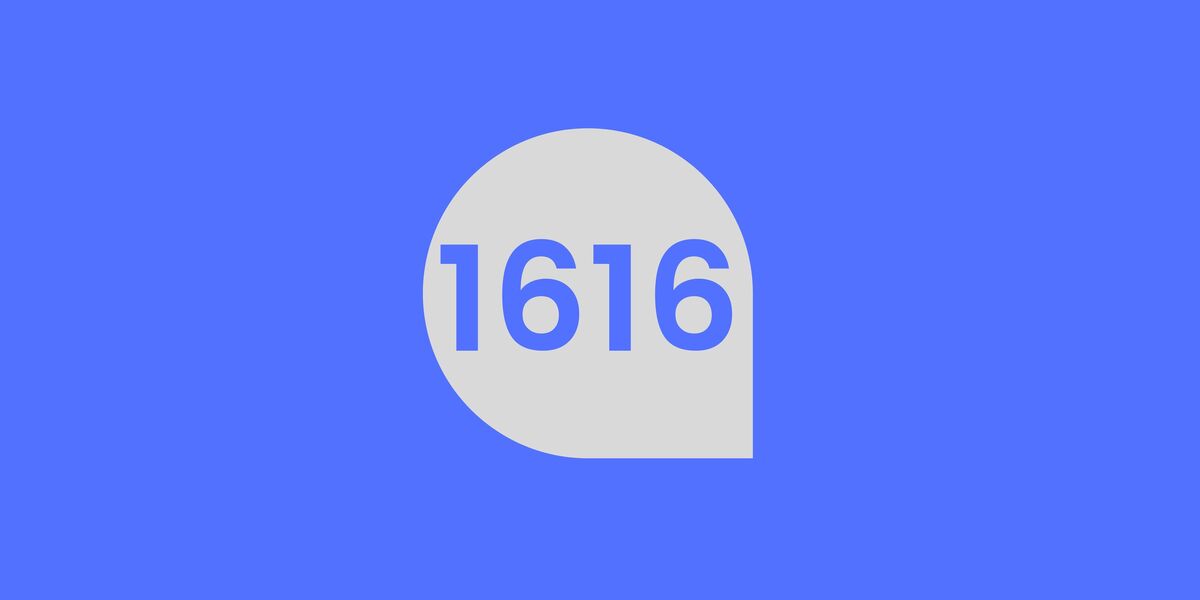 numero 1616 em azul