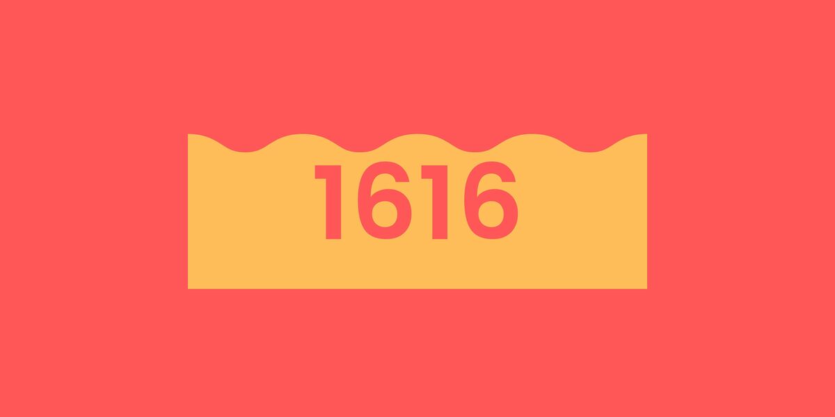 1616 em fundo vermelho