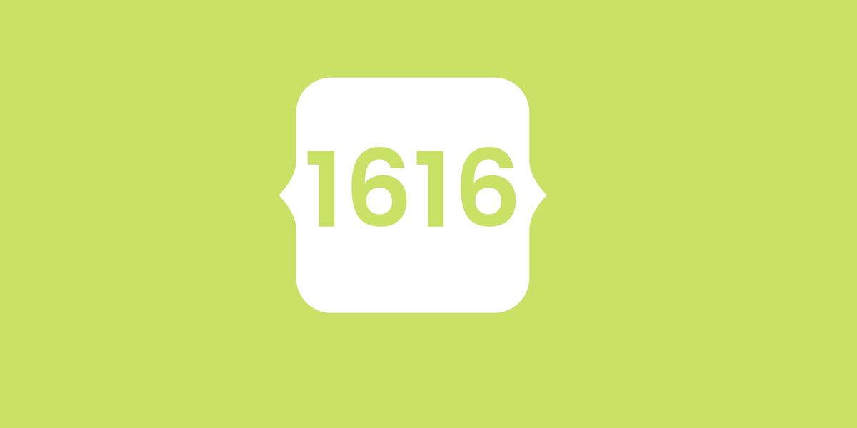 1616 em fundo verde