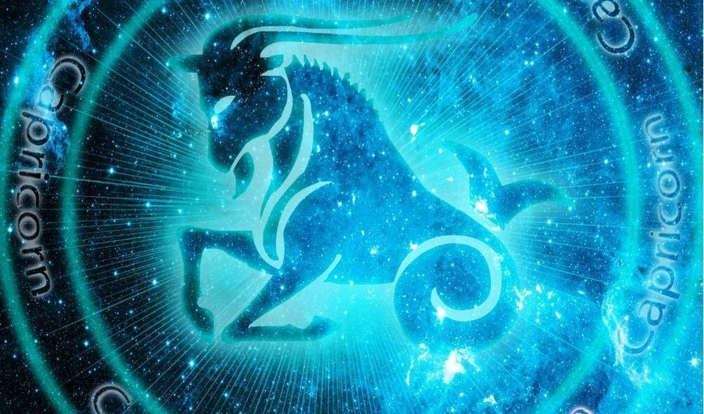 Imagem do símbolo de capricórnio em azul