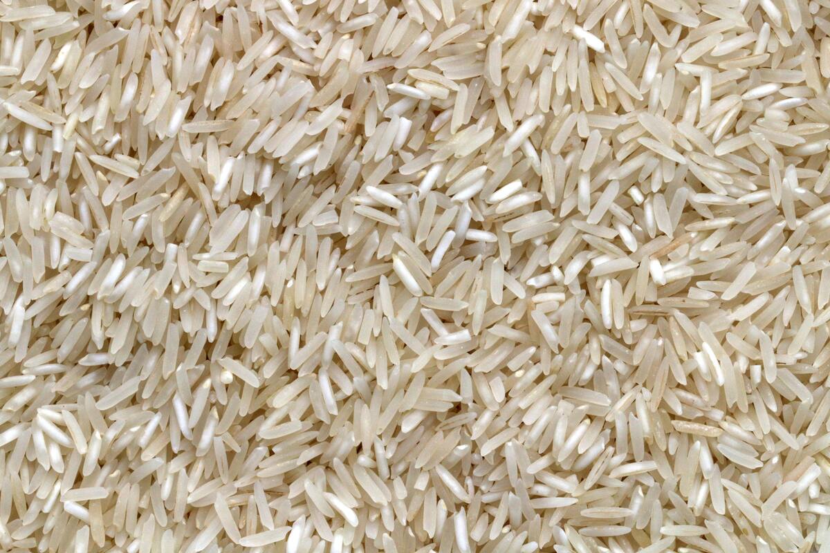 Grãos de arroz.