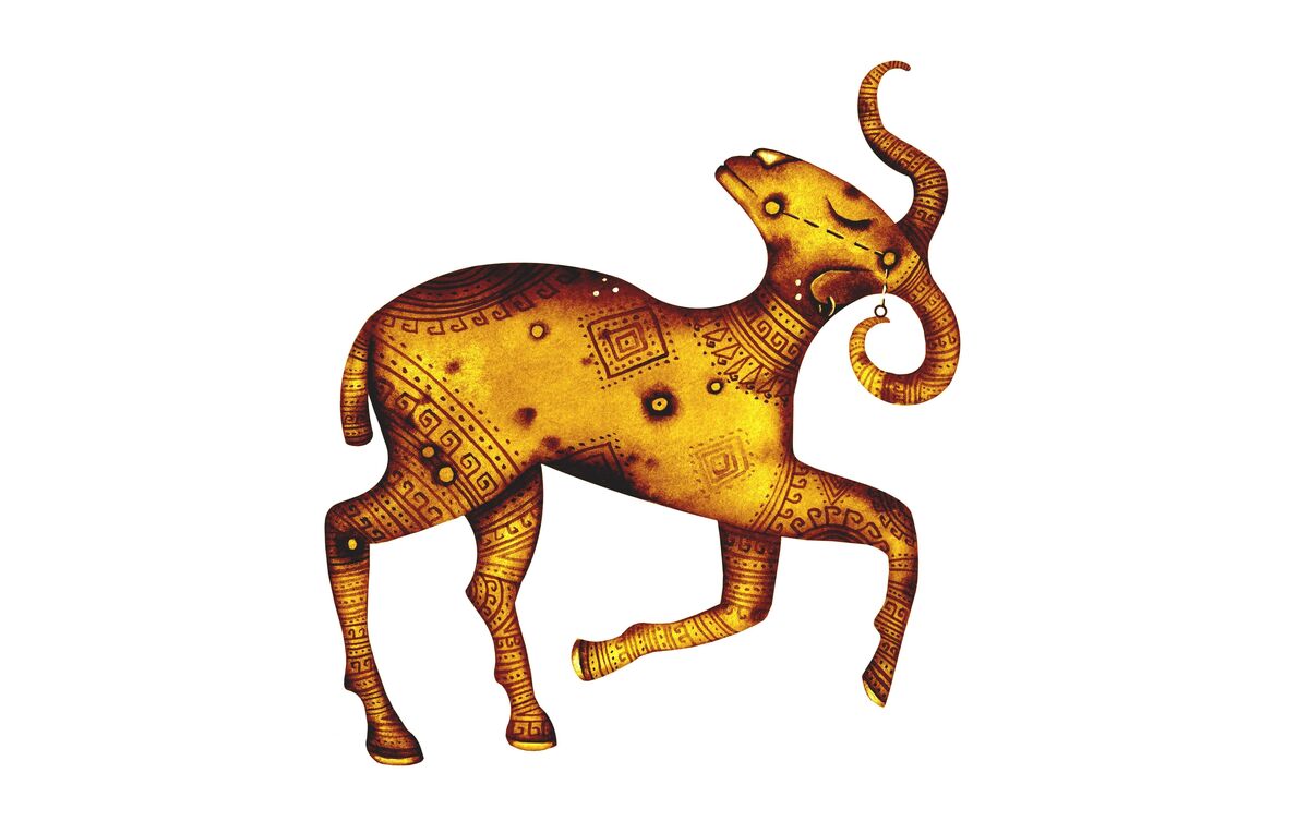 Ilustração de Cabra, símbolo de Áries.