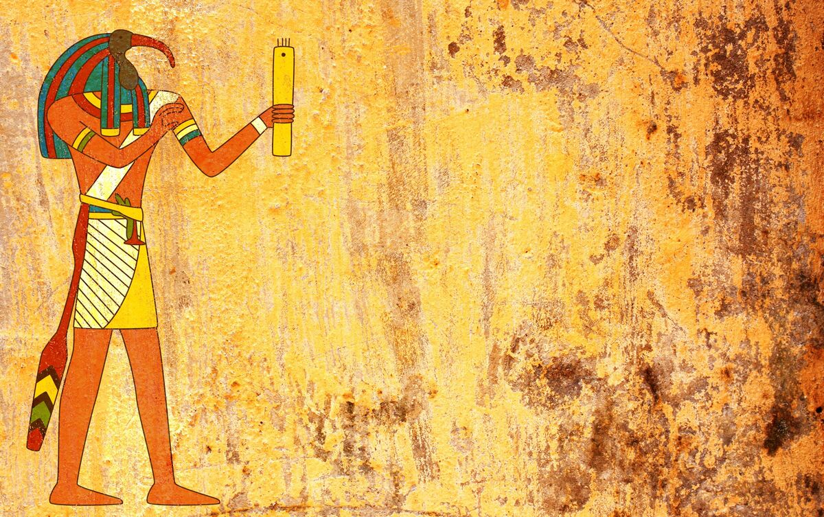 Pintura do deus Toth.